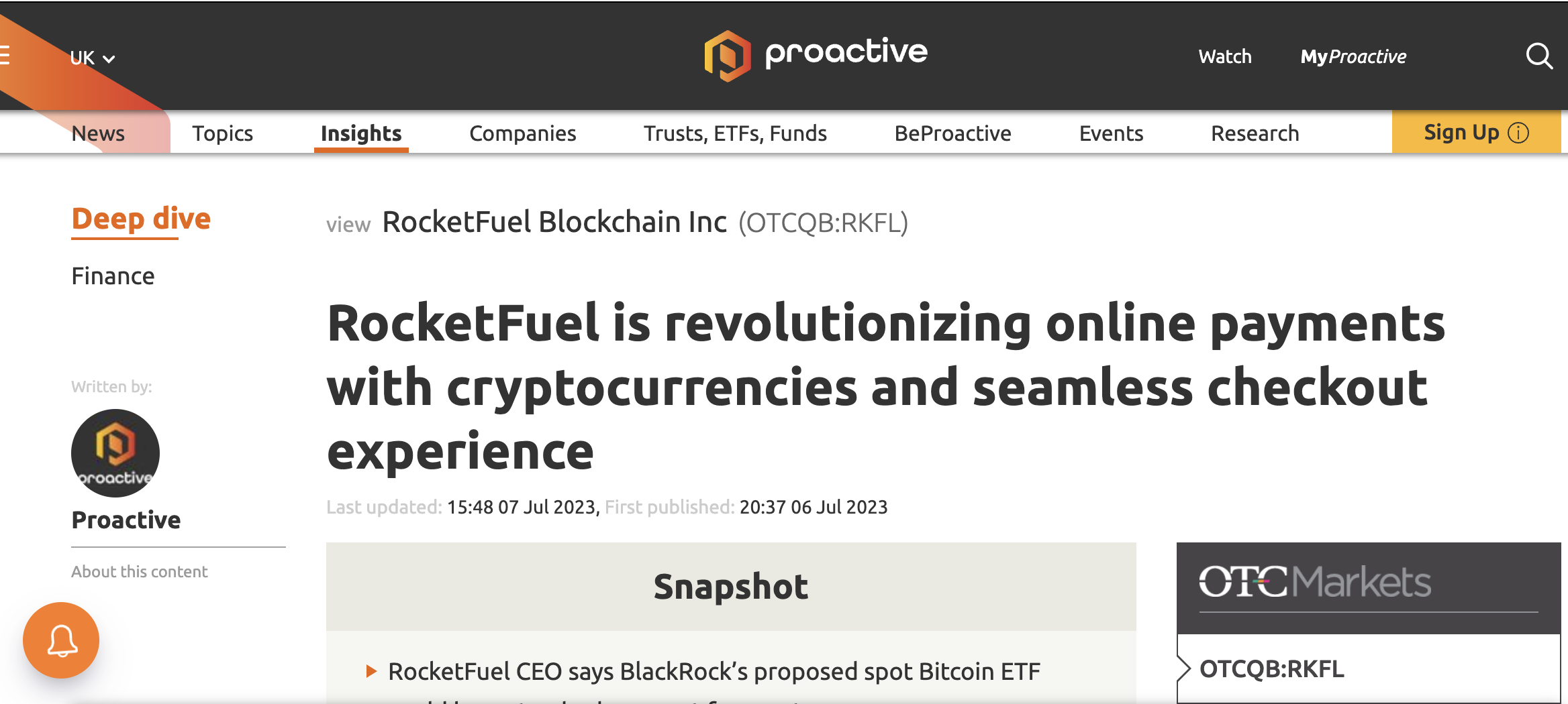 RocketFuel Is Revolutionizing Online Payments With Cryptocurrencies And ...